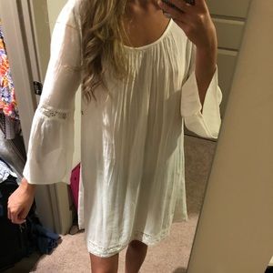Cream white ivory long sleeve dress